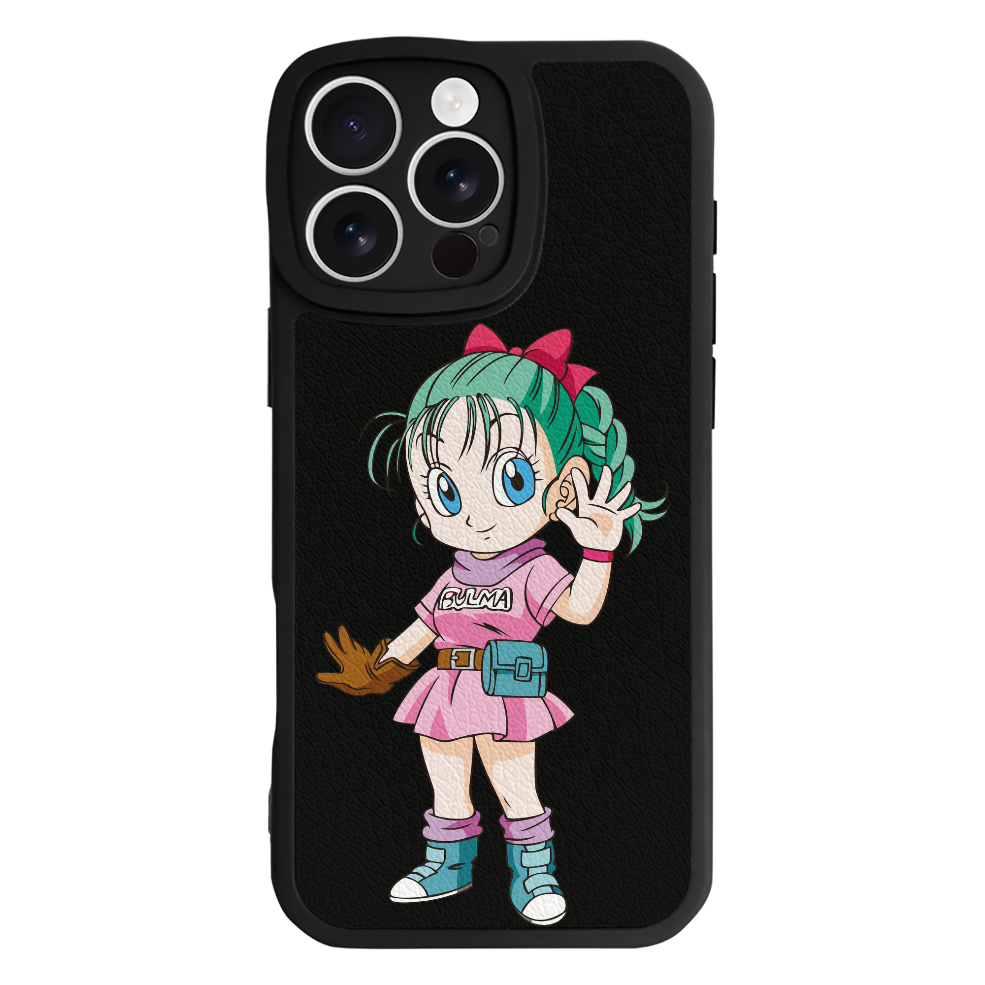 （画像用） ドラゴンボール ブルマ DRAGON BALL Bulma 【iPhone 16シリーズ対応】シリコンスマホケース（レザー調） 材質：シリコン